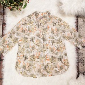 CHICO'S Long Sleeve Plant Print (W1-30)